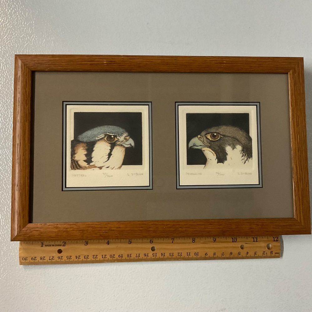 Framed 2 Eagle Prints by Lucius DuBose signed and numbered - Picture 4 of 6